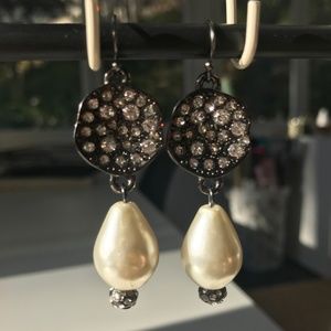 Pearl & Crystal Drop Earrings